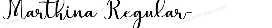 Marthina Regular字体转换